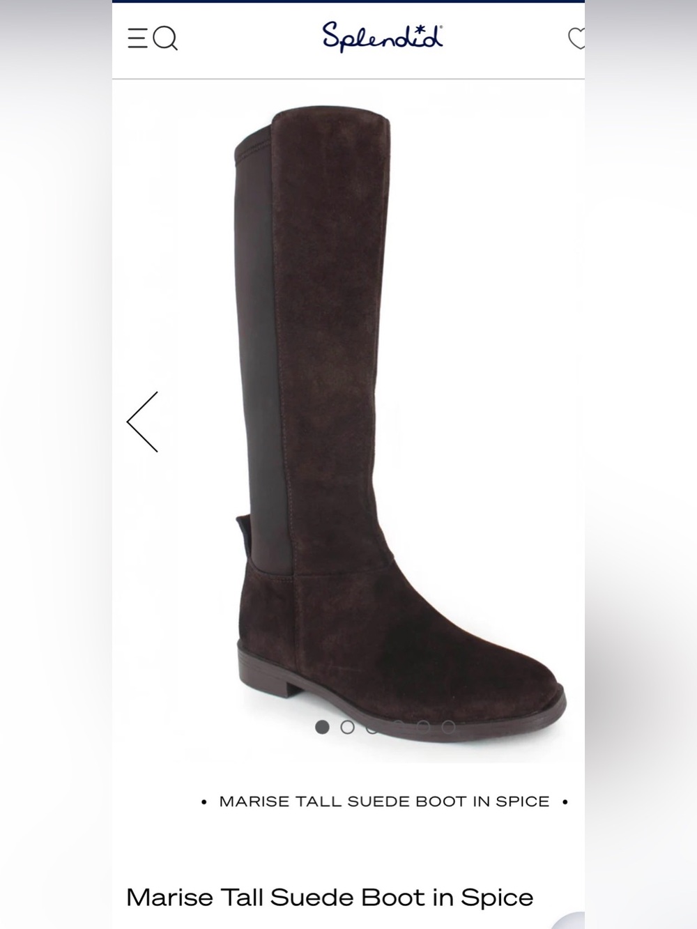 Splendid Marise tall suede boots in spice